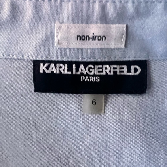 Karl lagerfeld light blue non iron button down shirt - Picture 10 of 11